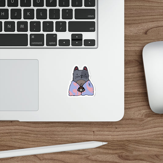 Cozy Cat Die-Cut Stickers