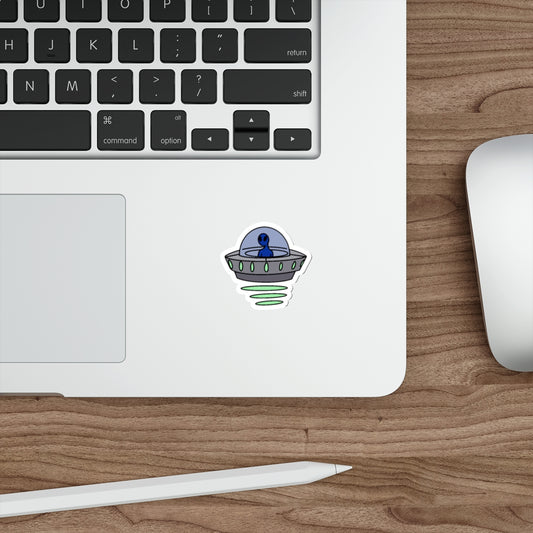 Alien UFO Die-Cut Sticker - Fun and Whimsical Decor for Laptops, Water Bottles & More!