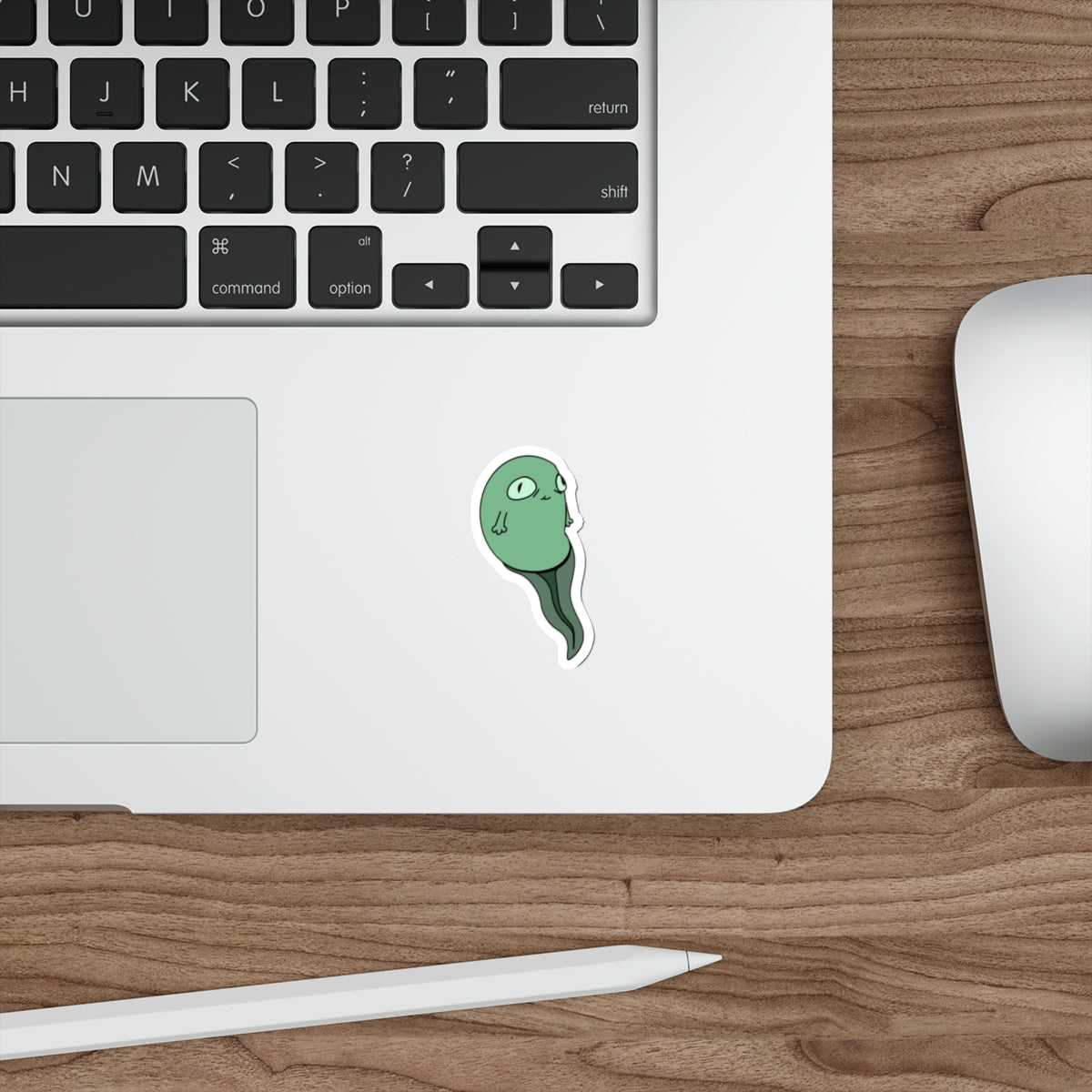 Cute Frog Tadpole Die-Cut Stickers - Kawaii Style for Laptop, Water Bottles, and Journals