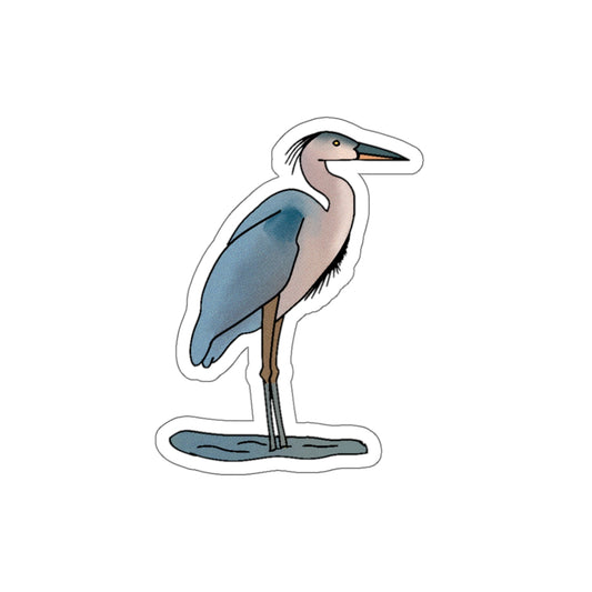 Elegant Heron Die-Cut Stickers