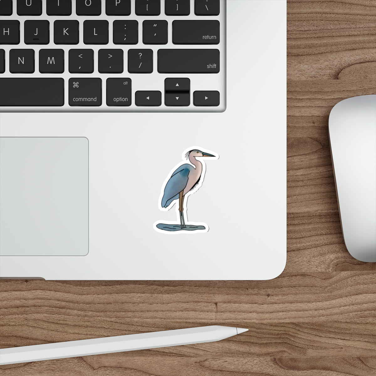 Elegant Heron Die-Cut Stickers