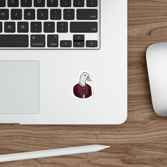 Duck Businessman Die-Cut Stickers - Fun Decor for Laptops, Notebooks & More!